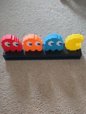 Pac-Man Inspired Pixel Ghost Nightlight - Red, Orange, Blue, Yellow
